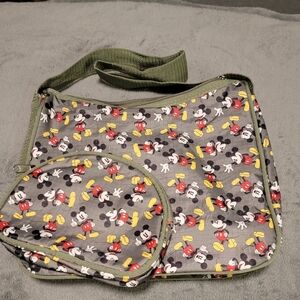 Disney Mickey Purse and Matching Small Bag - Army Green